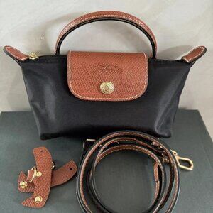 Longchamp Le Pliage Mini Black Canvas Tote